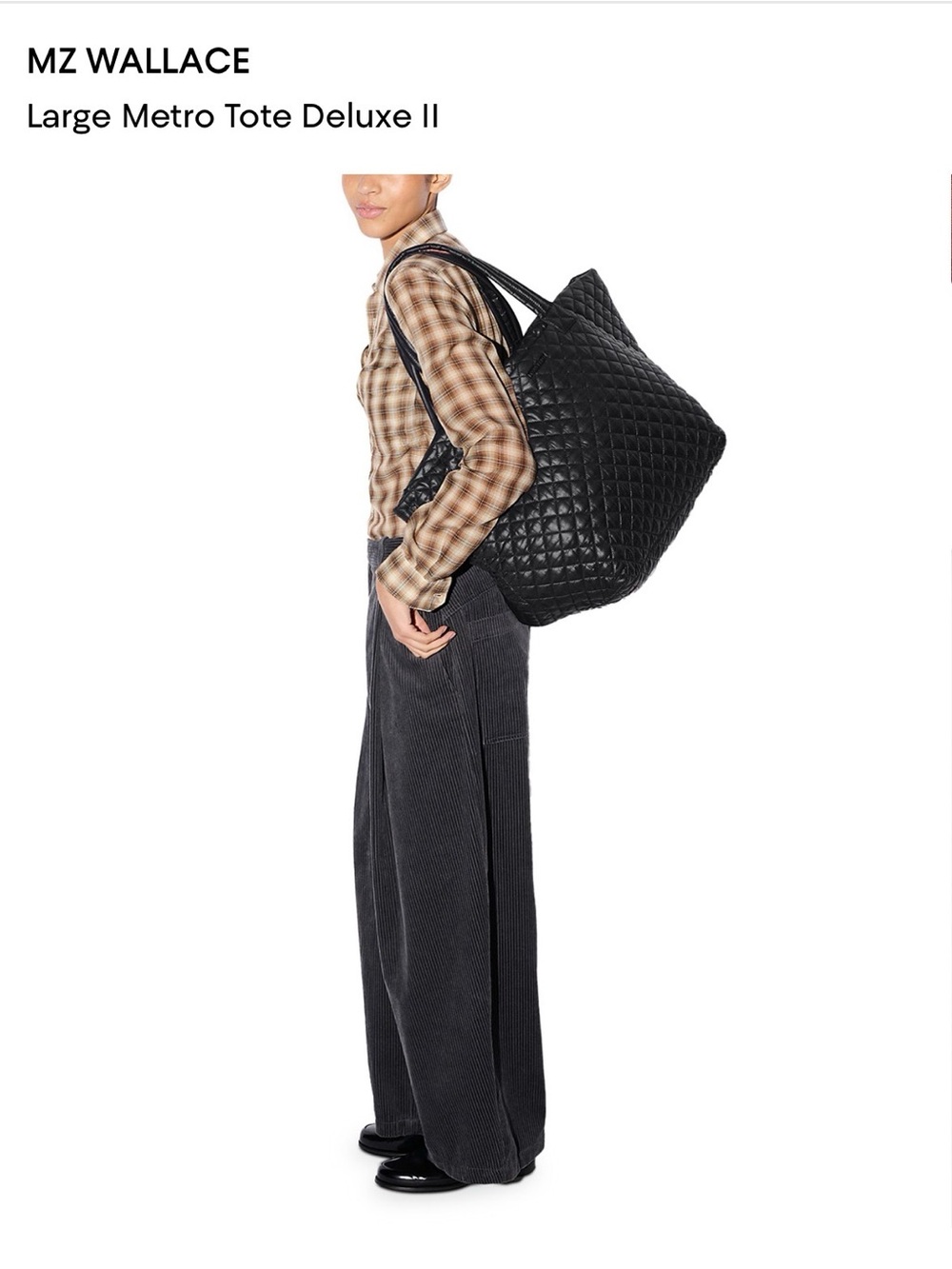 MZ Wallace Black Large Metro Tote Deluxe II